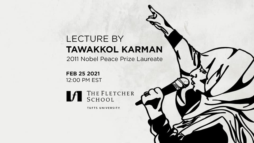 Mrs. Tawakkol Karman gives a lecture on the “Woman's Role in Revolutions” at Tufts University